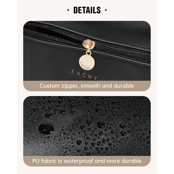 Women AD Black Large Capacity Cosmetic Travel Makeup Waterproof Portable Bag - Picture 5 of 10